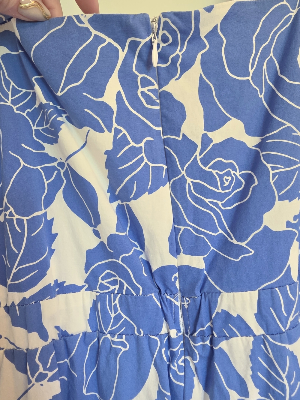 London Times Blue & White Floral Flutter Sleeve Maxi Dress - Picture 6 of 8